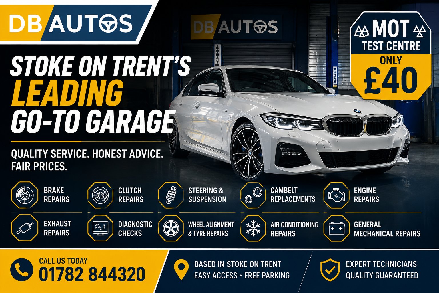 DB Autos garage — MOT testing and car servicing in Stoke-on-Trent