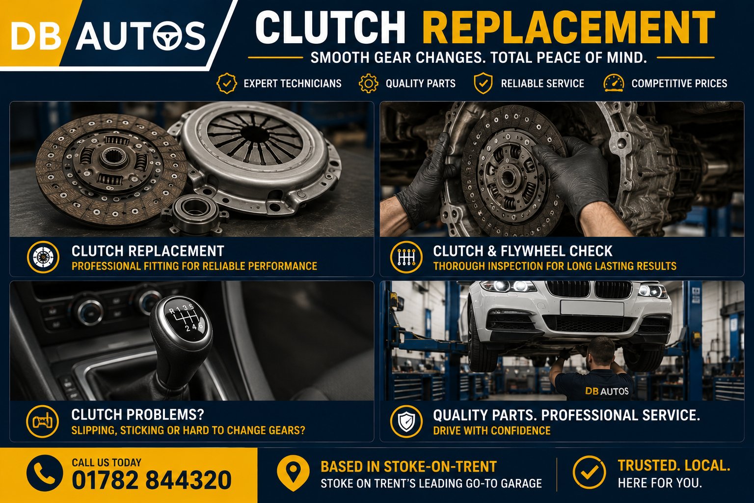 DB Autos Clutch Replacement — clutch repairs, clutch kits and flywheel replacement, Stoke-on-Trent