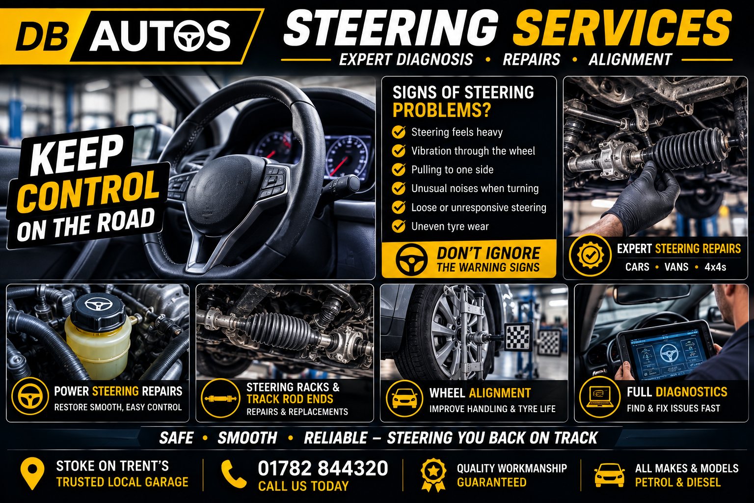 Steering Repairs — DB Autos, Stoke-on-Trent