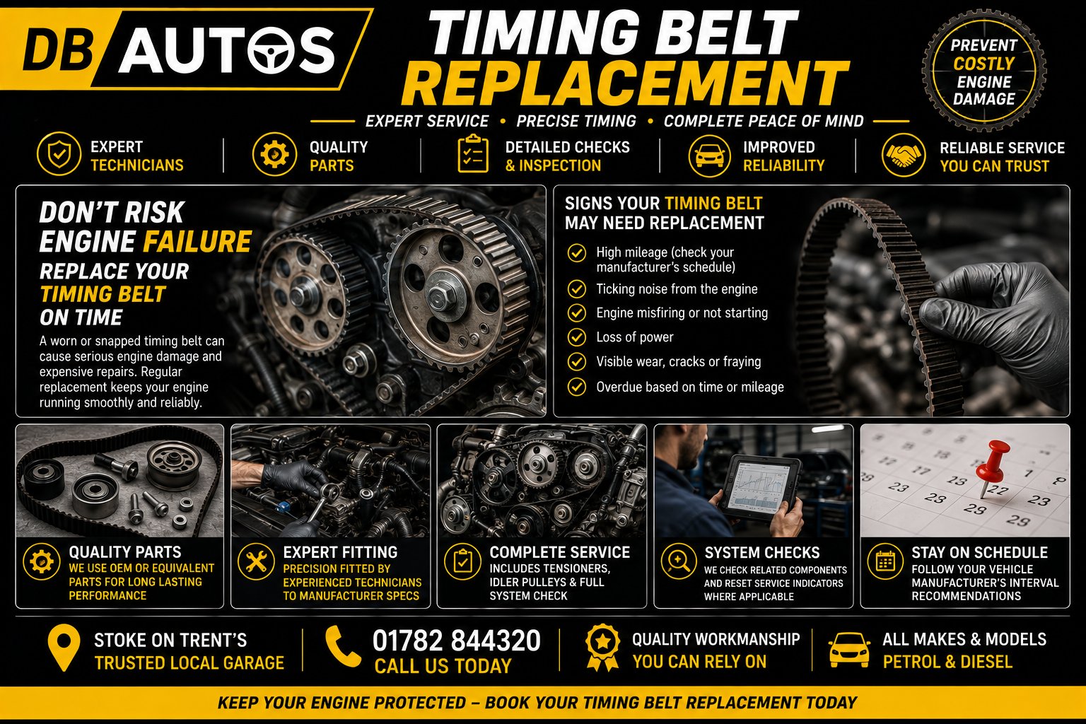 Timing Belt & Cambelt Replacement — DB Autos, Stoke-on-Trent